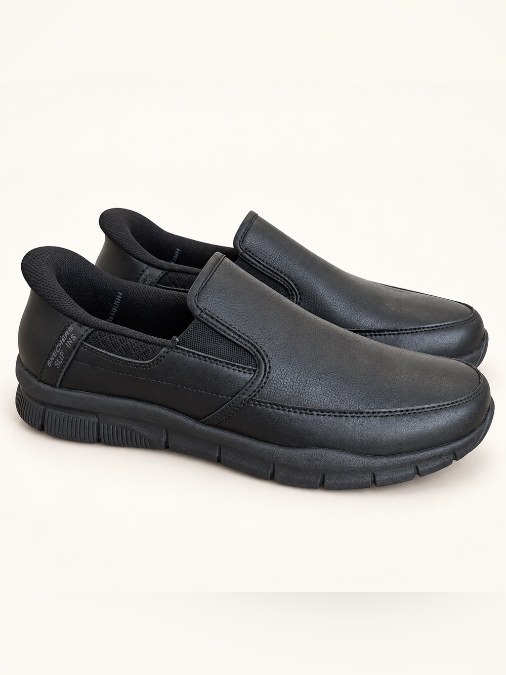 Skechers Nampa Groton Men's 10 Black Relaxed Fit Slip Resistant Work Shoes 77157